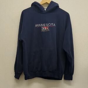 Gildan‎ Blue Sweatshirt Hoodie Minnesota Design size Large